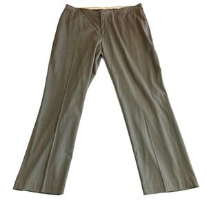 Polo Ralph Lauren Men 38x32 (Fit 38x31) Silk Blend Dress‎ Pants Olive Gray Flat